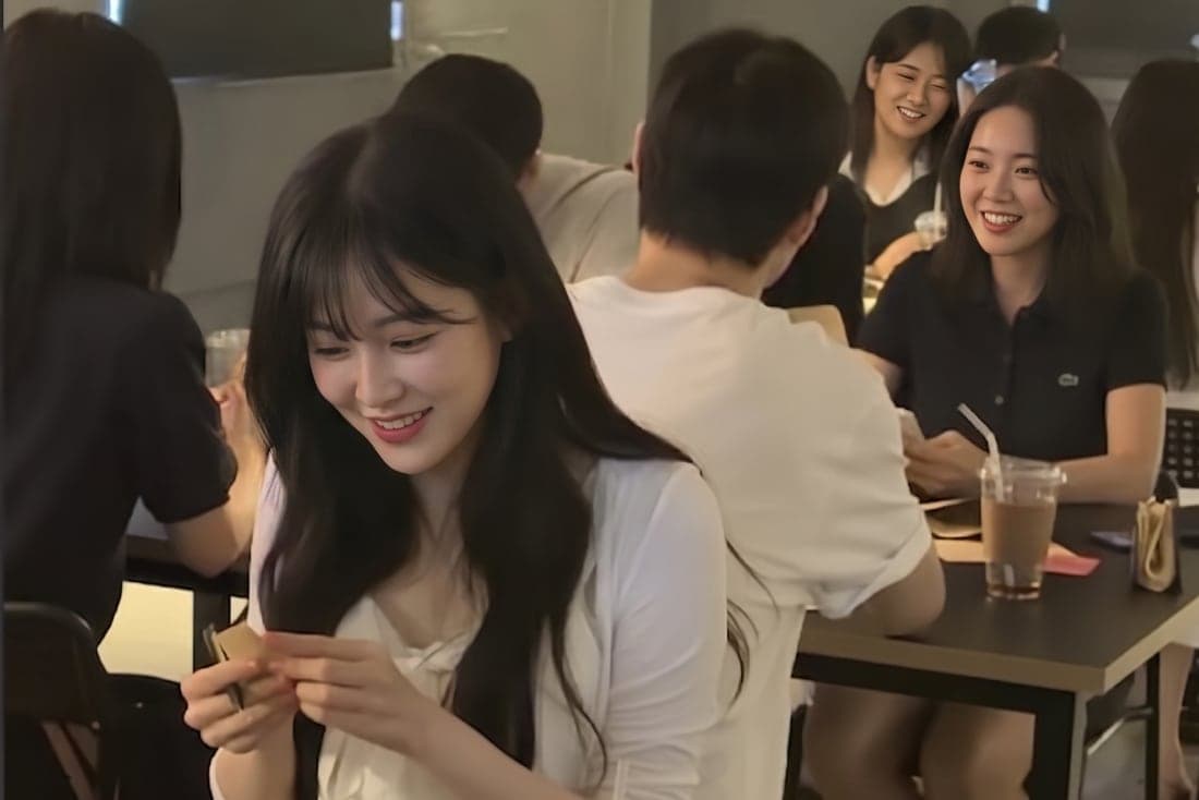 설레임커피 현장, 마주 앉아 대화 중인 참여자